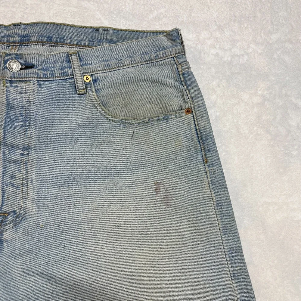Levi's 501 Original Jeans Men's Blue Denim High Rise‎ Classic Straight - 38x31.5